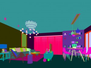 stylish avant-garde living room design 179 Modèle 3D