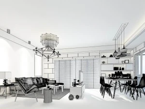stylish avant-garde living room design 179 3D Model