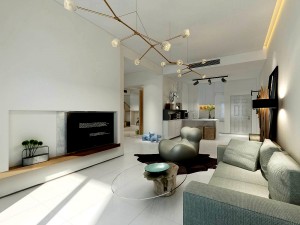 stylish avant-garde living room design 180 3D मॉडल