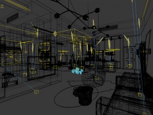 stylish avant-garde living room design 180 3D Model
