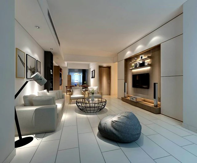 stylish avant-garde living room design 181 3D Model .c4d .max .obj .3ds .fbx .stl .blend 