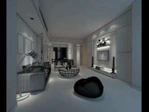 stylish avant-garde living room design 181 3D Model