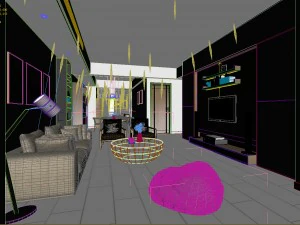 stylish avant-garde living room design 181 3D Model