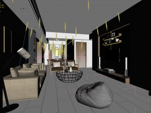 stylish avant-garde living room design 181 3Dモデル
