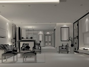 stylish avant-garde living room design 182 3D 모델