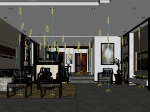 stylish avant-garde living room design 182 3D Model