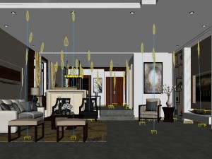 stylish avant-garde living room design 182 3D 모델