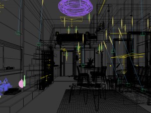 stylish avant-garde living room design 183 Model 3D