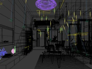 stylish avant-garde living room design 183 3D Model