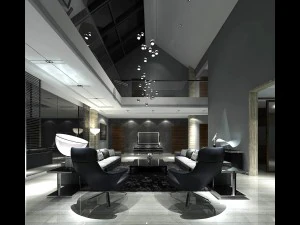 stylish avant-garde living room design 184 3D Model