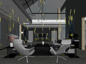 stylish avant-garde living room design 184 3D Model