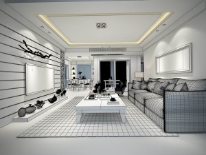 stylish avant-garde living room design 185 3D मॉडल