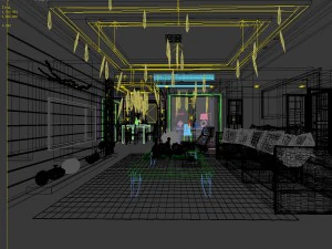 stylish avant-garde living room design 185 3D Model