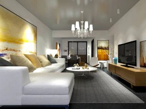 세련된 아방가르드 거실 디자인 186 3D 모델