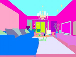 stylish avant-garde living room design 186 Model 3D