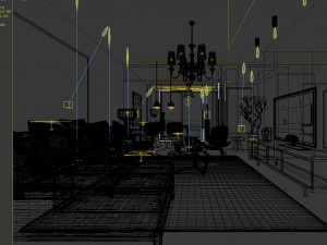 stylish avant-garde living room design 186 Model 3D