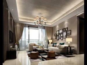 세련된 아방가르드 거실 디자인 188 3D 모델