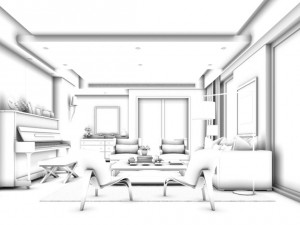 stylish avant-garde living room design 189 Modello 3D