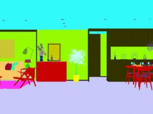 stylish avant-garde living room design 190 3D Model