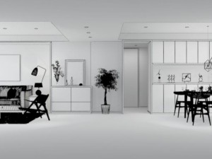 stylish avant-garde living room design 190 3Dモデル