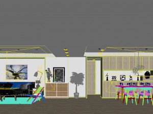 stylish avant-garde living room design 190 3Dモデル
