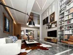 stylish avant-garde living room design 191 3D Model