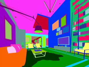 stylish avant-garde living room design 191 3D Model