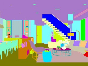 stylish avant-garde living room design 192 3D-Modell