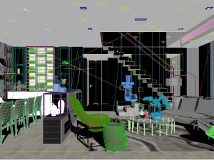 stylish avant-garde living room design 192 3D-Modell