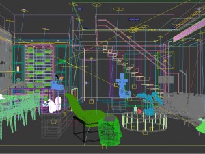 stylish avant-garde living room design 192 3D-Modell