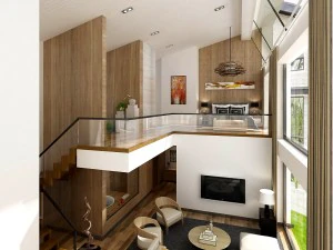 stijlvol avantgardistisch woonkamerontwerp 194 3D Model