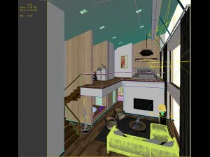 stylish avant-garde living room design 194 3D Model