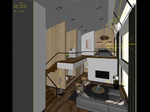 stylish avant-garde living room design 194 Modello 3D