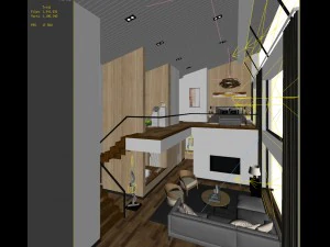 stylish avant-garde living room design 194 3D Model