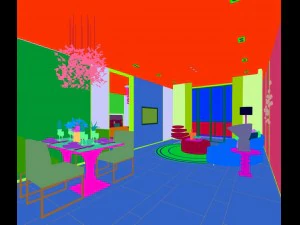 stylish avant-garde living room design 195 3D Model