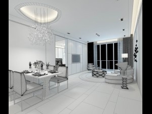 stylish avant-garde living room design 195 Modelo 3D