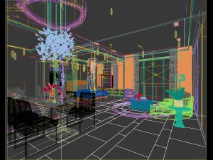 stylish avant-garde living room design 195 3D Model