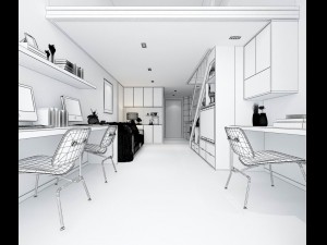 stylish avant-garde living room design 196 Modelo 3D