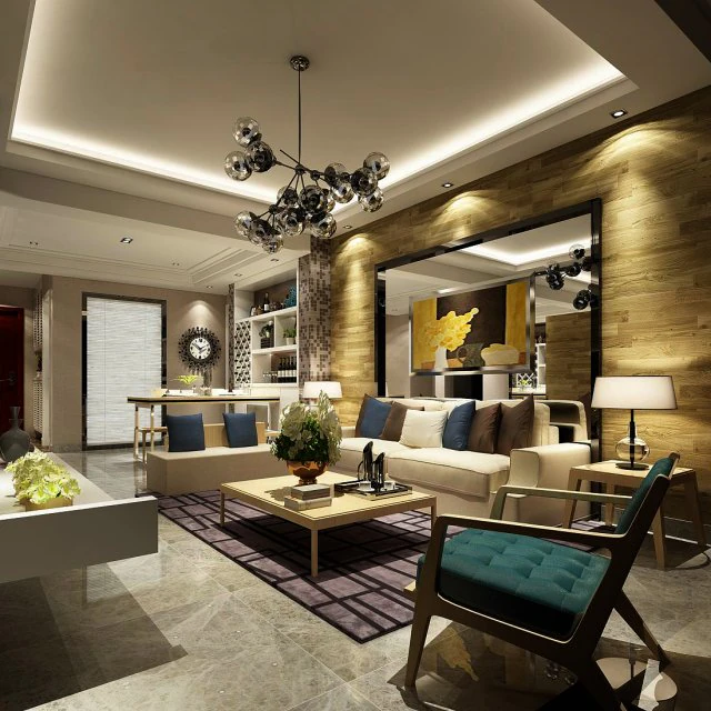 stylish avant-garde living room design 197 3D Model .c4d .max .obj .3ds .fbx .stl .blend 