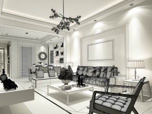 stylish avant-garde living room design 197 3D 模型