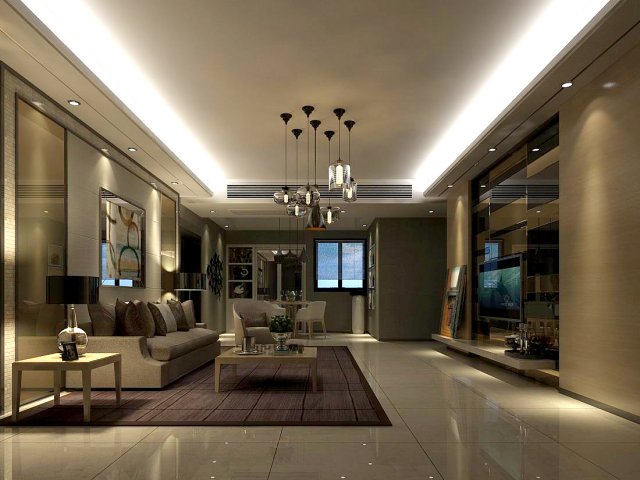 stylish avant-garde living room design 198 Modelo 3D .c4d .max .obj .3ds .fbx .stl .blend 