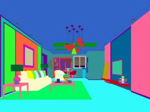 stylish avant-garde living room design 198 3D Model