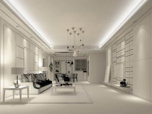 stylish avant-garde living room design 198 3D Model