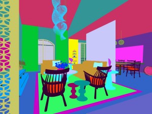 stylish avant-garde living room design 199 3D Model