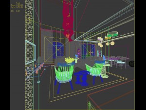 stylish avant-garde living room design 199 3D Model