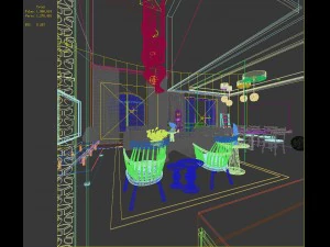 stylish avant-garde living room design 199 3D Model