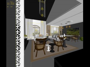 stylish avant-garde living room design 199 3D Model