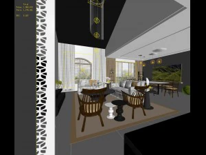 stylish avant-garde living room design 199 3D Model