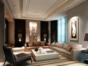 стильный авангардный дизайн гостиной 200 3D Модель