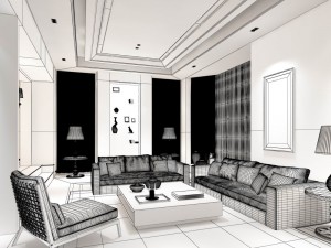 stylish avant-garde living room design 200 3D 모델
